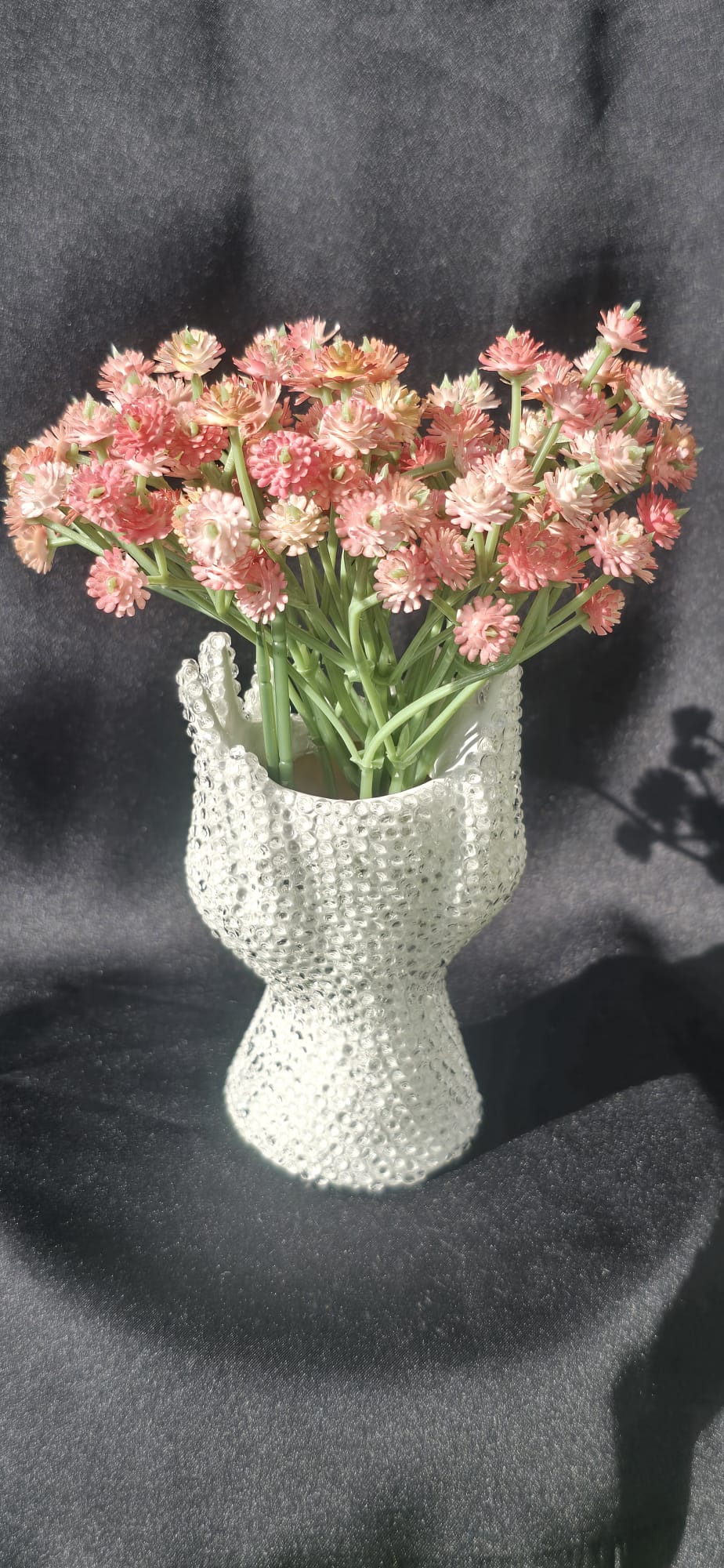 Crystal Crown Face Vase – Handmade Rhinestone Decor
